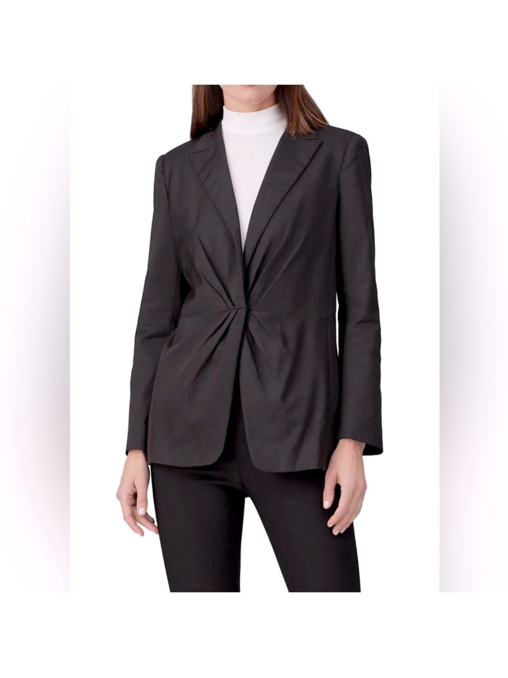 Rebecca Taylor Ottoman Twist Front Blazer Jacket Women's Size 2 Career Office